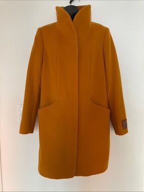 Aritzia burnt Orange Wool Cocoon Coat